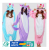 Unisex Unicórnio Dos Desenhos Animados Forma Pijamas Animais Traje Cosplay Sleepwear Roupas