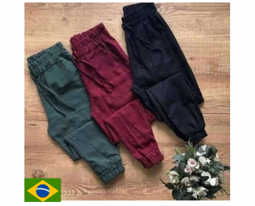 Calça Jogger Bengaline Feminina Lycra Skinny Feminina Moda