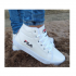 Bota Flat Feminina Cano Curto Macia Moderna Conforto Casual