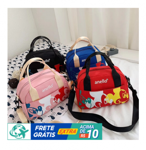 ANELLO Bolsa De Mão / Transversal Feminina Disney Mickey 13×17 X 25cm