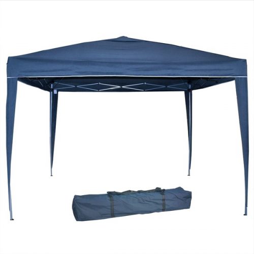Tenda Articulada Gazebo 3x3m Articulado Alumínio Praia Camping Com Bolsa – Azul