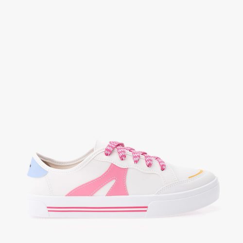 Tênis casual com recortes branco