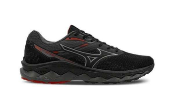 Tênis de Corrida Mizuno Wave Way 5 Preto/Chumbo Preto