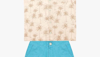 Trick Nick – Conjunto Infantil Camisa com Bermuda Bege