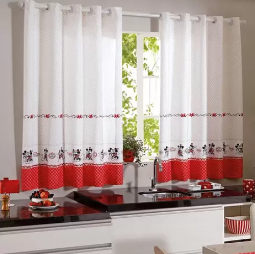 Cortina de Cozinha Mickey e Minnie Love – Disney