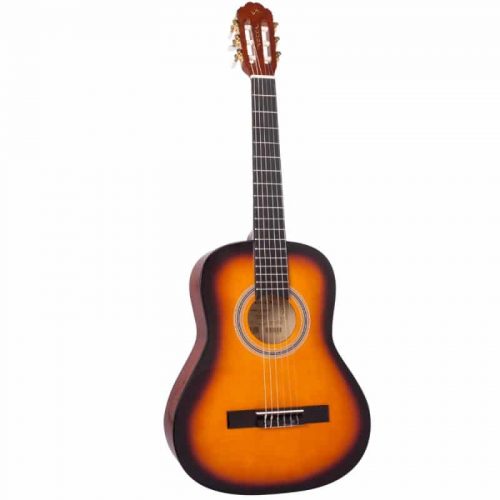 Violão Clássico Infantil Vogga VCA96 YS Yellow Sunburst com 19 Trastes e 6 Cordas em Nylon
